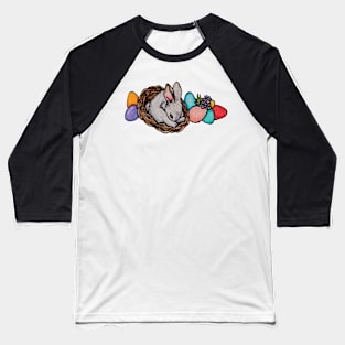 Watercolor Easter Bunny in a Nest Baseball T-Shirt